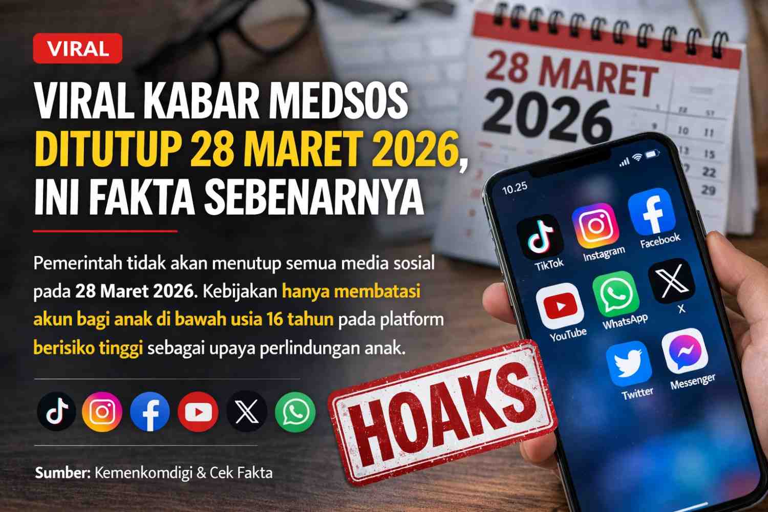 Isu Penutupan Medsos Nasional Viral, Pemerintah Tegaskan Hanya Batasi Usia Pengguna